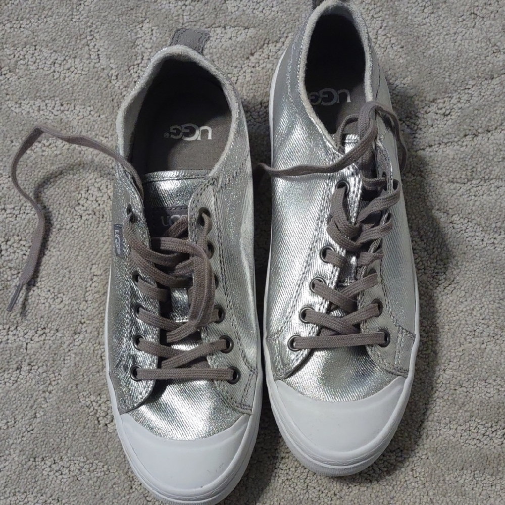 UGG Women's Metallic Silver Sneakers
